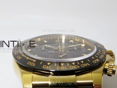 Daytona 116518 YG APSF 1:1 Best Edition Black Dial Black Subdial on Oysterflex Rubber Strap SH4130
