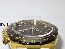 Daytona 116518 YG APSF 1:1 Best Edition Black Dial Black Subdial on Oysterflex Rubber Strap SH4130