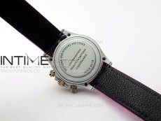 Daytona Rainbow Bezel White Carbon Case GETF Best Black Dial on Pink Nylon Strap SA4130
