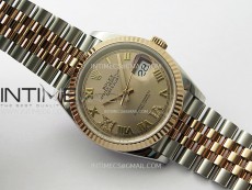 DateJust 36 SS 126231 904L SS/RG VSF 1:1 Best Edition Rose Gold Dial Roman Markers on Jubilee Bracelet VS3235