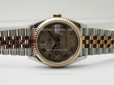 DateJust 36 SS 126231 904L SS/RG VSF 1:1 Best Edition Rose Gold Dial Roman Markers on Jubilee Bracelet VS3235