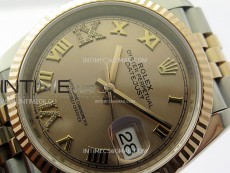 DateJust 36 SS 126231 904L SS/RG VSF 1:1 Best Edition Rose Gold Dial Roman Markers on Jubilee Bracelet VS3235