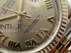 DateJust 36 SS 126231 904L SS/RG VSF 1:1 Best Edition Rose Gold Dial Roman Markers on Jubilee Bracelet VS3235