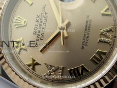 DateJust 36 SS 126231 904L SS/RG VSF 1:1 Best Edition Rose Gold Dial Roman Markers on Jubilee Bracelet VS3235