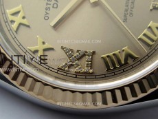 DateJust 36 SS 126231 904L SS/RG VSF 1:1 Best Edition Rose Gold Dial Roman Markers on Jubilee Bracelet VS3235