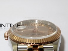 DateJust 36 SS 126231 904L SS/RG VSF 1:1 Best Edition Rose Gold Dial Roman Markers on Jubilee Bracelet VS3235