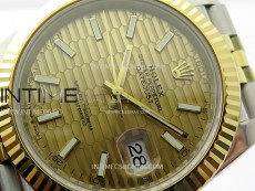 DateJust 41 126333 904L SS/YG VSF 1:1 Best Edition Gold Fluted Dial on Jubilee Bracelet VS3235