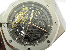 Royal Oak 41mm 15407 SS ZF 1:1 Best Edition Skeleton Dial on SS Bracelet A3132