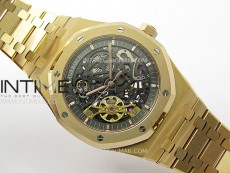 Royal Oak 41mm 15407 RG ZF 1:1 Best Edition Skeleton Dial on RG Bracelet A3132
