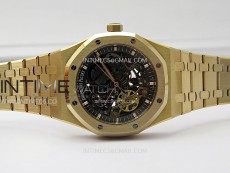 Royal Oak 41mm 15407 RG ZF 1:1 Best Edition Skeleton Dial on RG Bracelet A3132