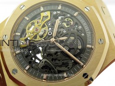 Royal Oak 41mm 15407 RG ZF 1:1 Best Edition Skeleton Dial on RG Bracelet A3132