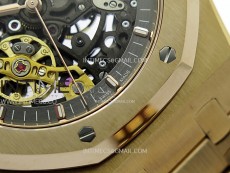 Royal Oak 41mm 15407 RG ZF 1:1 Best Edition Skeleton Dial on RG Bracelet A3132