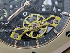 Royal Oak 41mm 15407 RG ZF 1:1 Best Edition Skeleton Dial on RG Bracelet A3132