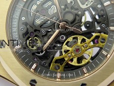 Royal Oak 41mm 15407 RG ZF 1:1 Best Edition Skeleton Dial on RG Bracelet A3132