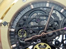 Royal Oak 41mm 15407 RG ZF 1:1 Best Edition Skeleton Dial on RG Bracelet A3132