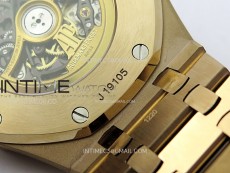 Royal Oak 41mm 15407 RG ZF 1:1 Best Edition Skeleton Dial on RG Bracelet A3132