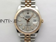 DateJust 41 126331 904L SS/RG VSF 1:1 Best Edition Motif Gray Fluted Dial on Jubilee Bracelet VS3235