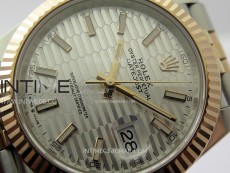 DateJust 41 126331 904L SS/RG VSF 1:1 Best Edition Motif Gray Fluted Dial on Jubilee Bracelet VS3235