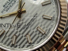 DateJust 41 126331 904L SS/RG VSF 1:1 Best Edition Motif Gray Fluted Dial on Jubilee Bracelet VS3235