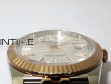 DateJust 41 126331 904L SS/RG VSF 1:1 Best Edition Motif Gray Fluted Dial on Jubilee Bracelet VS3235