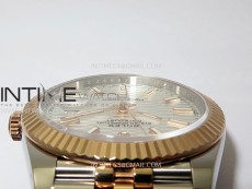 DateJust 41 126331 904L SS/RG VSF 1:1 Best Edition Motif Gray Fluted Dial on Jubilee Bracelet VS3235