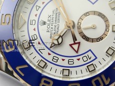 YachtMaster II 116681 Blue Ceramic Bezel SS/RG KF 1:1 Best Edition White Dial on Bracelet A7750