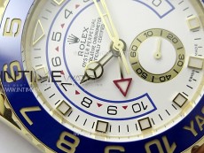 YachtMaster II 116688 Blue Ceramic Bezel YG KF 1:1 Best Edition White Dial on YG Bracelet A7750