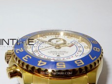 YachtMaster II 116688 Blue Ceramic Bezel YG KF 1:1 Best Edition White Dial on YG Bracelet A7750