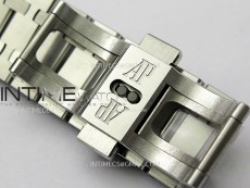 Royal Oak 41mm 15410 Frosted SS ZF 1:1 Best Edition Blue Textured Dial on SS Bracelet SA3120 Super Clone