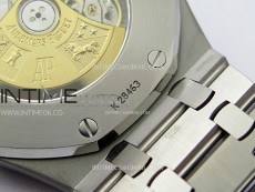 Royal Oak 41mm 15410 Frosted SS ZF 1:1 Best Edition Blue Textured Dial on SS Bracelet SA3120 Super Clone