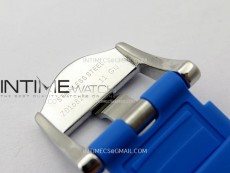 Seamaster 6000M Ultra Deep SS TF 1:1 Best Edition White Dial Blue Ceramic Bezel on Black Rubber Strap A2824