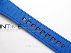 Seamaster 6000M Ultra Deep SS TF 1:1 Best Edition White Dial Blue Ceramic Bezel on Black Rubber Strap A2824