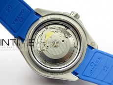 Seamaster 6000M Ultra Deep SS TF 1:1 Best Edition White Dial Blue Ceramic Bezel on Black Rubber Strap A2824