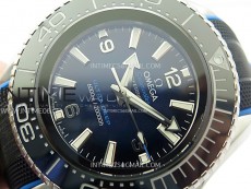Seamaster 6000M Ultra Deep SS TF 1:1 Best Edition Blue Dial Blue Ceramic Bezel on Black Rubber Strap A2824