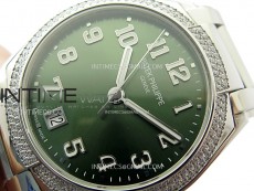 Twenty~4 7300/1200A SS PPF 1:1 Best Edition Green Dial on SS Bracelet A324 Super Clone