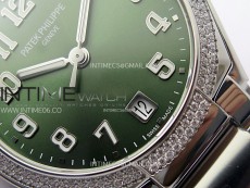 Twenty~4 7300/1200A SS PPF 1:1 Best Edition Green Dial on SS Bracelet A324 Super Clone