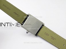 Tank Louis Ladies 25mm SS 8848F 1:1 Best Edition Blue Dial on Blue Leather Strap Ronda Quartz