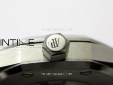 Royal Oak 41mm 15400 SS APSF 1:1 Best Edition White Textured Dial on Black Rubber Strap SA3120 Super Clone V3