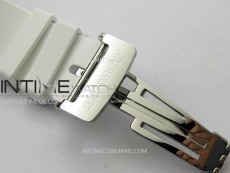 Royal Oak 41mm 15400 SS APSF 1:1 Best Edition White Textured Dial on Black Rubber Strap SA3120 Super Clone V3