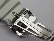 Royal Oak 41mm 15400 SS APSF 1:1 Best Edition White Textured Dial on Black Rubber Strap SA3120 Super Clone V3
