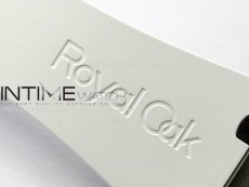Royal Oak 41mm 15400 SS APSF 1:1 Best Edition White Textured Dial on Black Rubber Strap SA3120 Super Clone V3