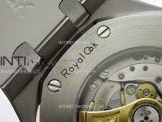 Royal Oak 41mm 15400 SS APSF 1:1 Best Edition White Textured Dial on Black Rubber Strap SA3120 Super Clone V3