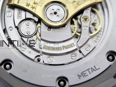 Royal Oak 41mm 15400 SS APSF 1:1 Best Edition White Textured Dial on Black Rubber Strap SA3120 Super Clone V3