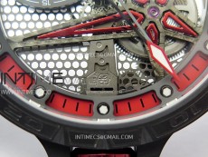 Excalibur Rddbex0815 DLC Ti BBR Best Edition Red Skeleton Dial on Black Rubber Strap Asian RD505SQ