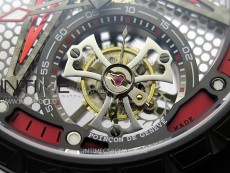 Excalibur Rddbex0815 DLC Ti BBR Best Edition Red Skeleton Dial on Black Rubber Strap Asian RD505SQ