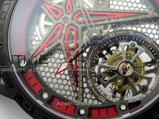 Excalibur Rddbex0815 DLC Ti BBR Best Edition Red Skeleton Dial on Black Rubber Strap Asian RD505SQ