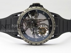 Excalibur Rddbex0815 DLC Ti BBR Best Edition Black Skeleton Dial on Black Rubber Strap Asian RD505SQ