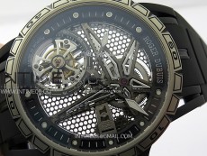 Excalibur Rddbex0815 DLC Ti BBR Best Edition Black Skeleton Dial on Black Rubber Strap Asian RD505SQ