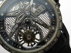 Excalibur Rddbex0815 DLC Ti BBR Best Edition Black Skeleton Dial on Black Rubber Strap Asian RD505SQ