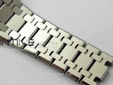 Lady Royal Oak 33mm 67651 Diamonds SS ZF 1:1 Best Edition White Textured Dial on SS Bracelet RONDA Quartz